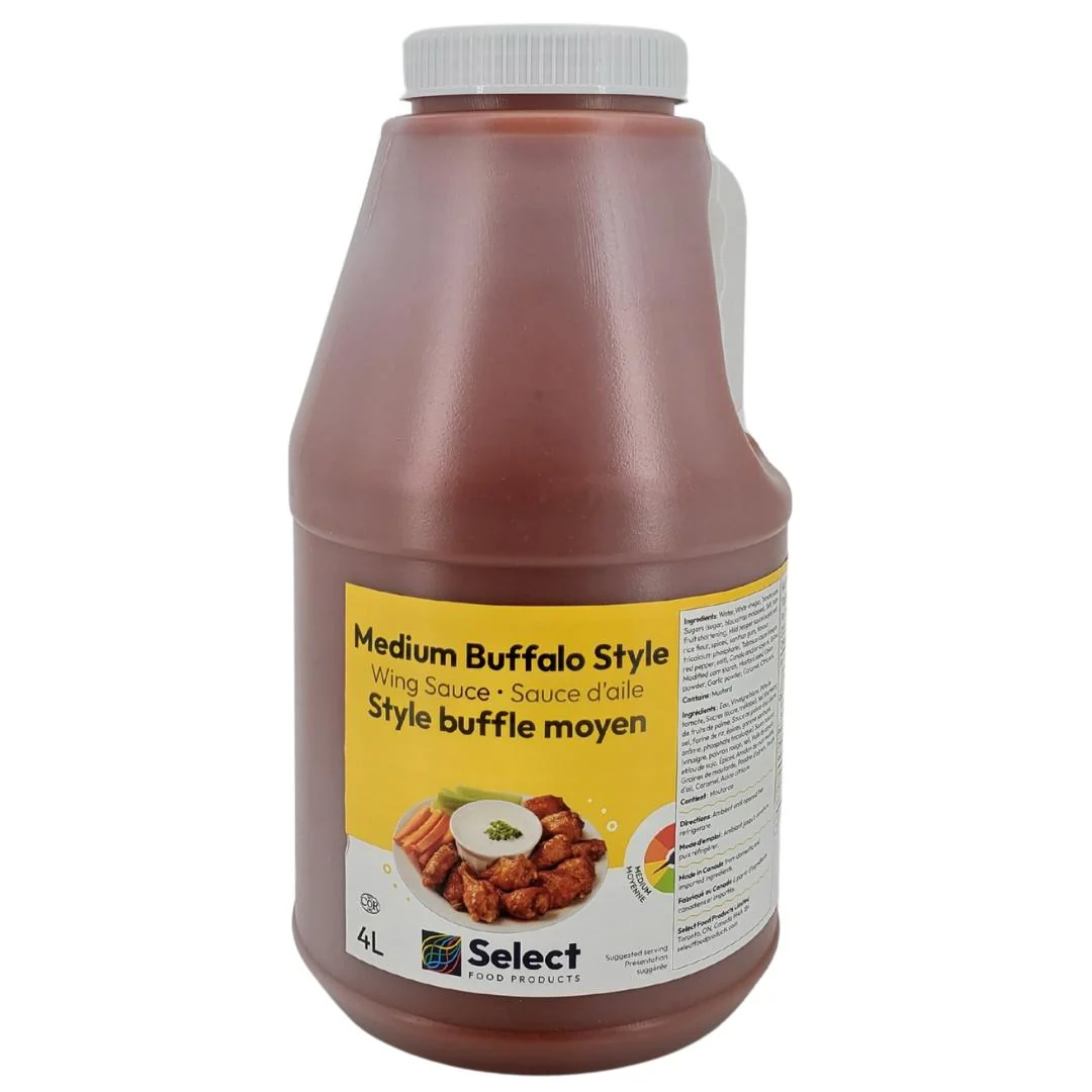 Select - Medium Buffalo Style Sauce — Case (2 x 4 L)