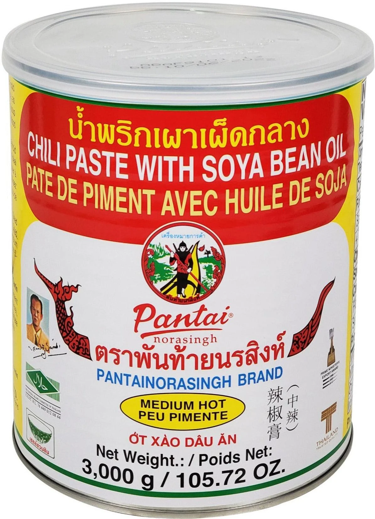 Pantai Norasingh - Chilli Paste in Soya Bean Oil — Case (4 x 6 LB)