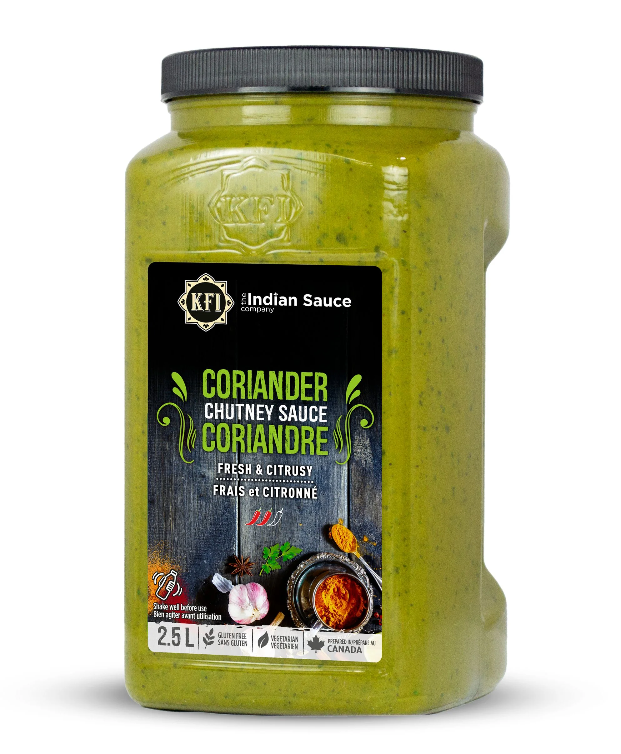 KFI - Coriander Chutney Sauce - Fresh & Citrusy — Each (2.5 L)