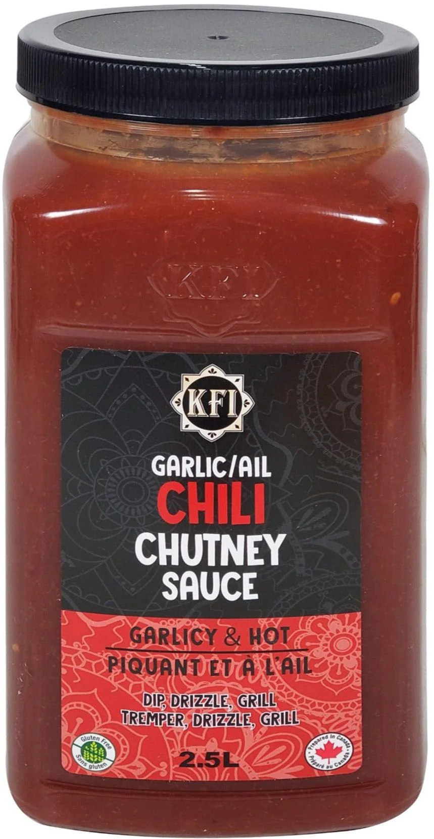 KFI - Garlic Chilli Chutney Sauce - Garlicy & Hot — Case (2 x 2.5 L)