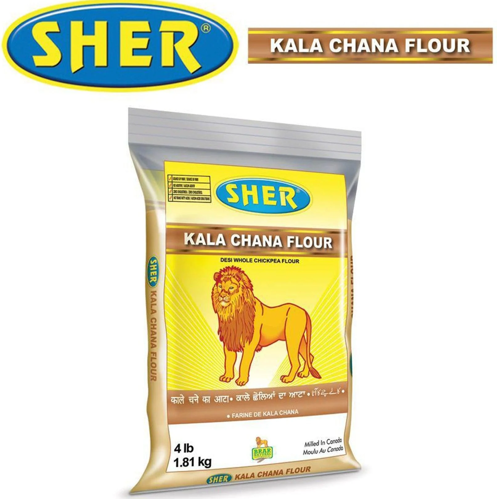 Brar - Flour - Black Chick Pea (Kala Chana) — Case (10 x 4 LB)