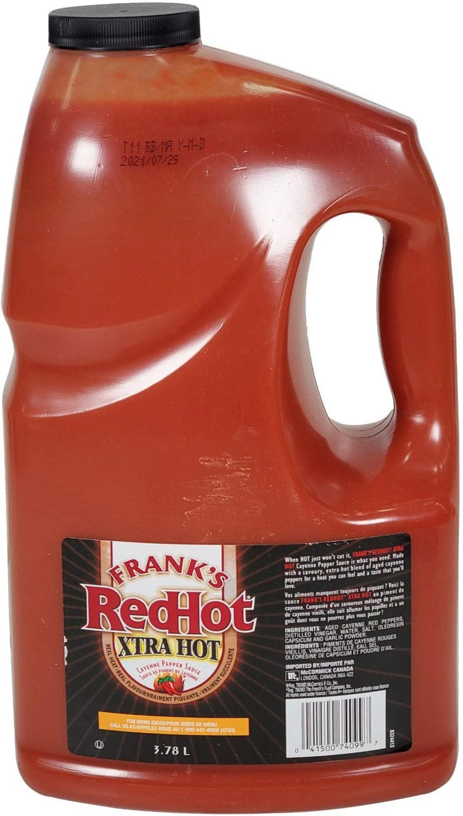 Frank's Red Hot - Xtra Hot Sauce - Con404 (3.78 Lt) — Case (2 x 4 L)