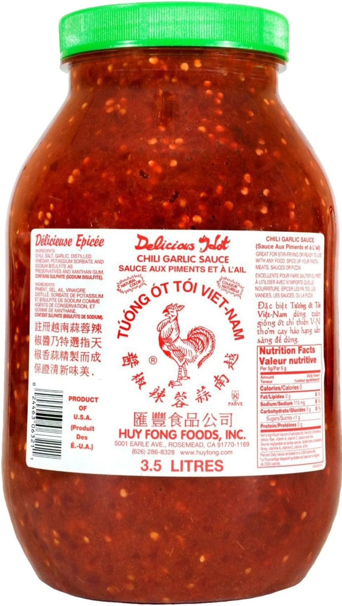 Huy Fong- Hot Chilli Garlic Sauce — Each (136 OZ)