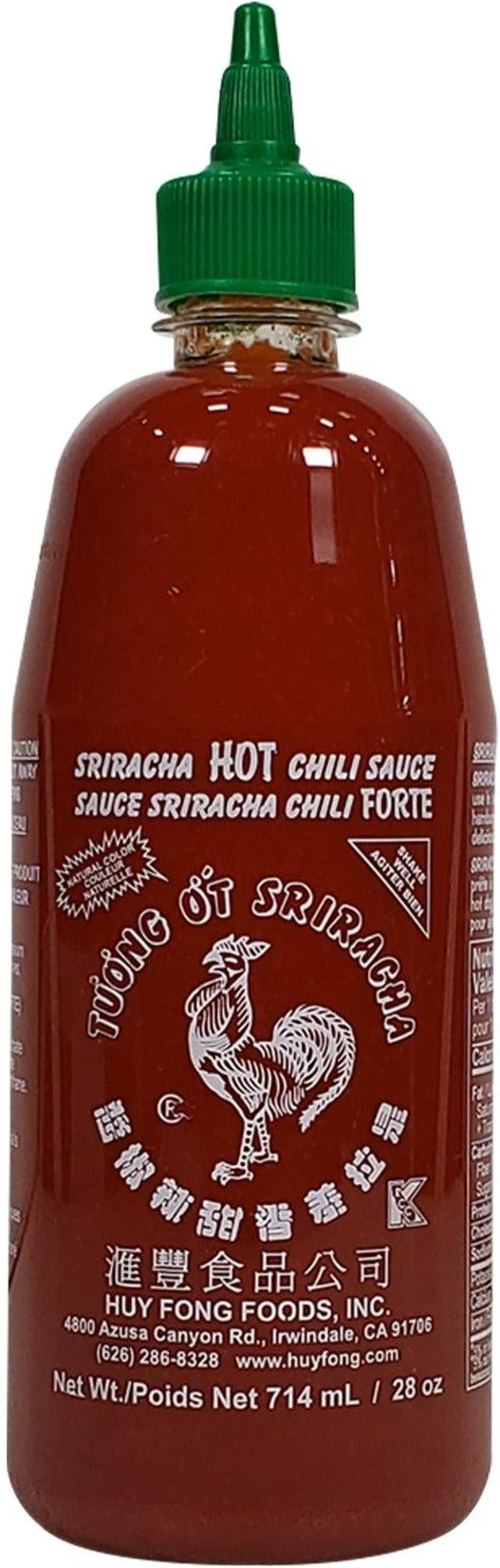 Huy Fong - Sriracha - Hot Chilli Sauce — Each (714 ML)