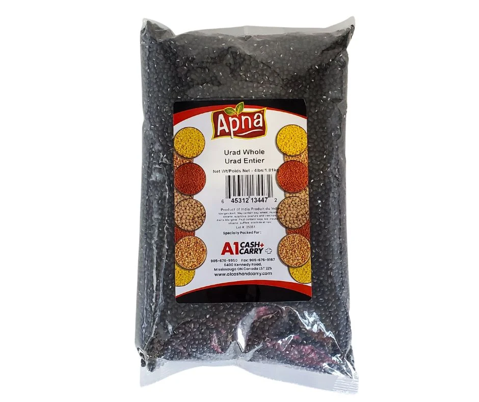 Apna - Urad Whole - Black Lentils — Case (8 x 4 LB)