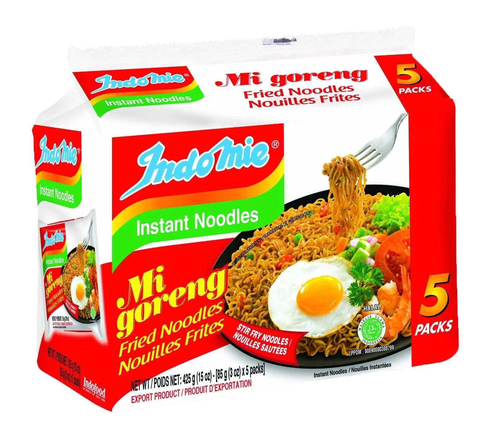 Indomie - Mi Goreng - Instant Noodles - 5 pack — Case (6 x 5 x 85 G)