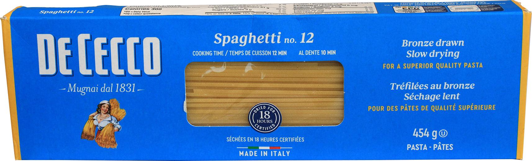 DeCecco - Pasta - Spaghetti - #12 — Case (20 x 454 G)