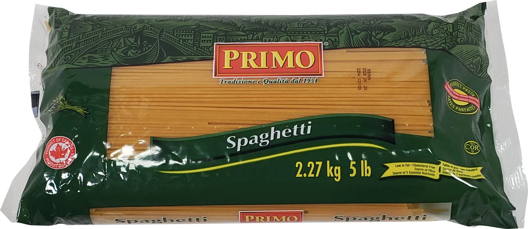 Unico/Primo - Pasta - Spaghetti — Case (4 x 5 LB)