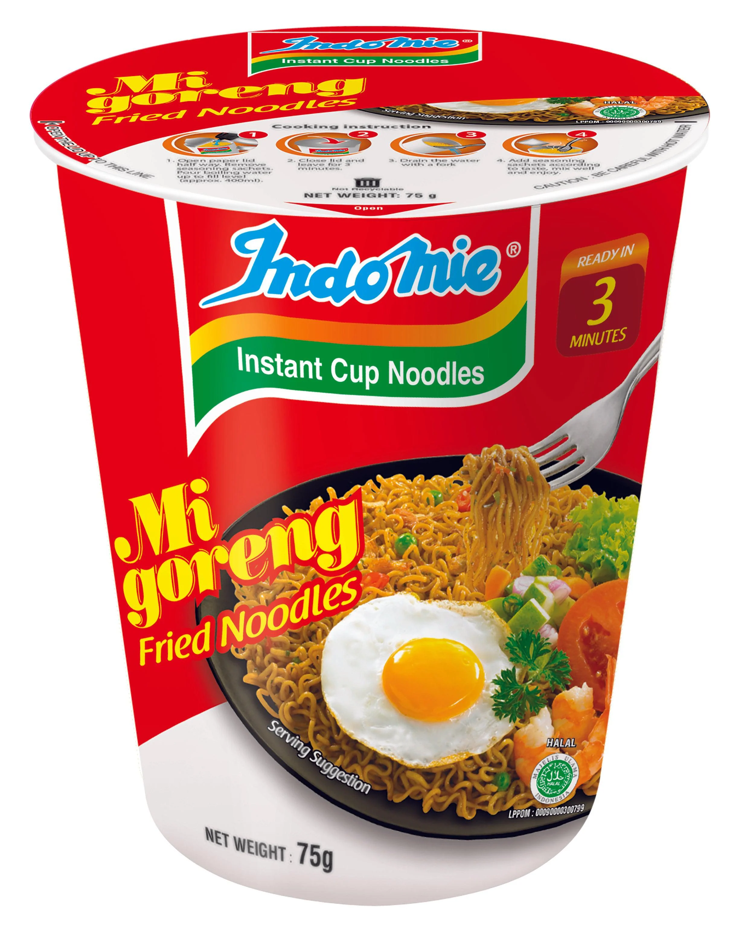 Indomie - Mi Goreng - Instant Noodles - Cup — Case (12 x 75 G)