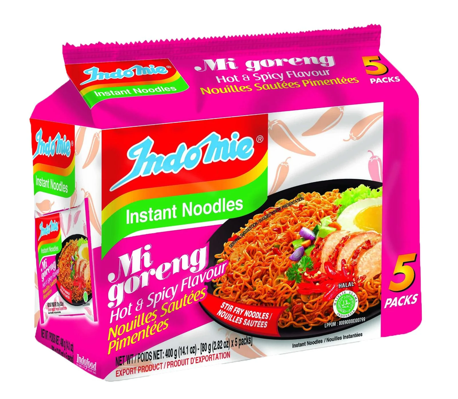 Indomie - Mi Goreng - Instant Noodles - Hot & Spicy — Case (6 x 5 x 80 G)