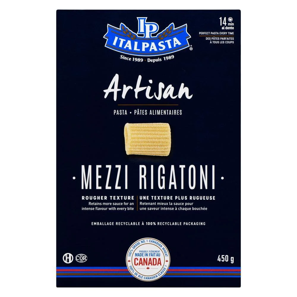 Italpasta - Artisan - Pasta - Mezzi Rigatoni — Each (450 G)