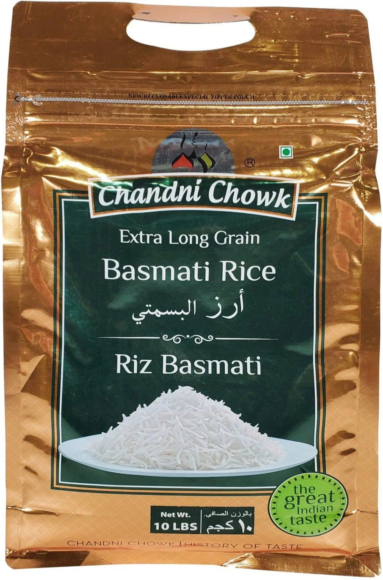 Chandni Chowk Basmati Rice - Extra Long Grain — Case (4 x 10 LB)