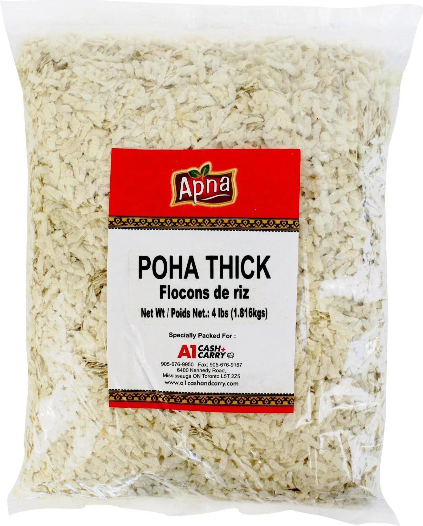 Apna - Pressed Rice - Thick Poha — Case (10 x 4 LB)
