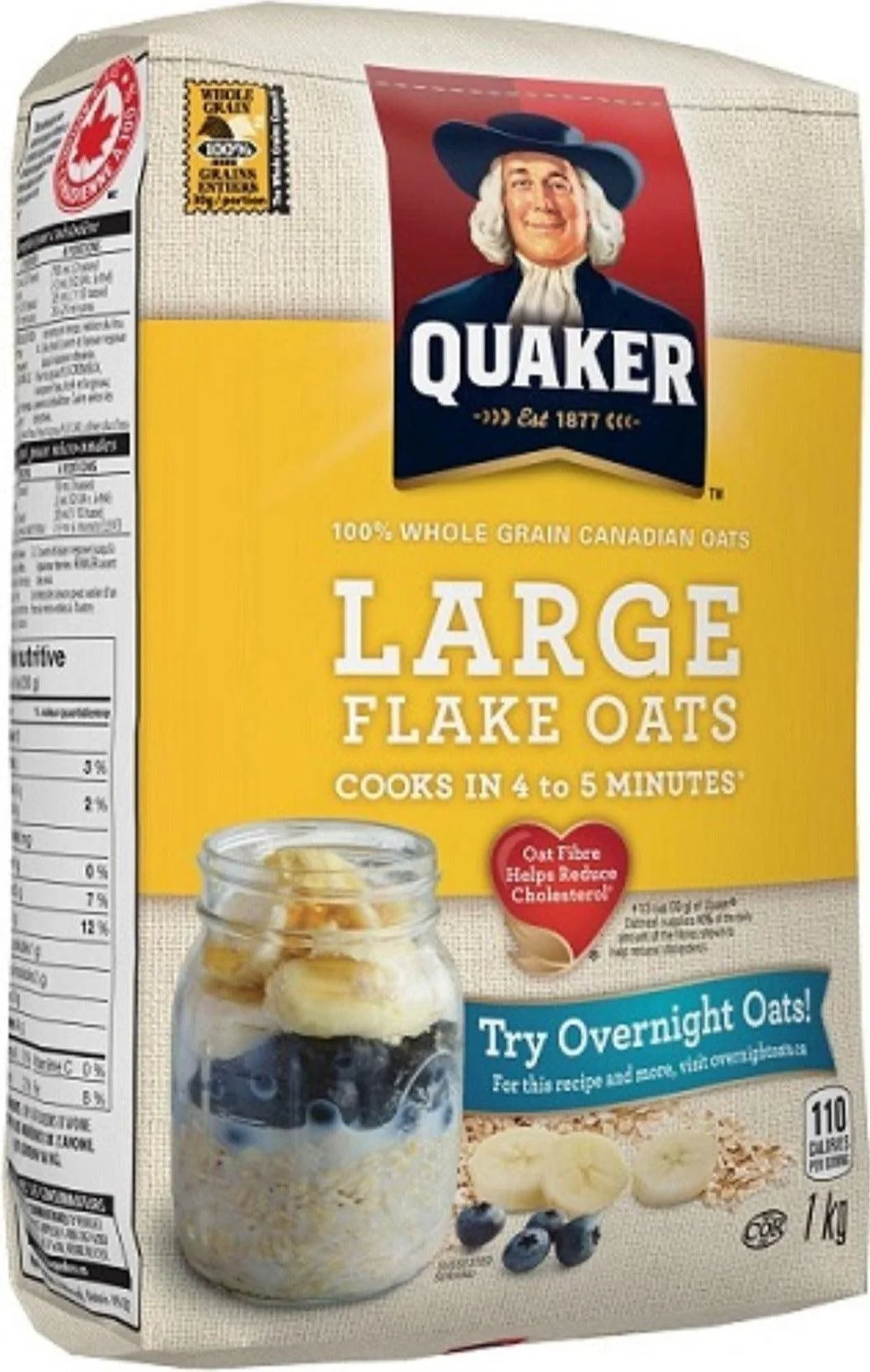 Quaker - Flake Oats - Large — Case (12 x 1 KG)