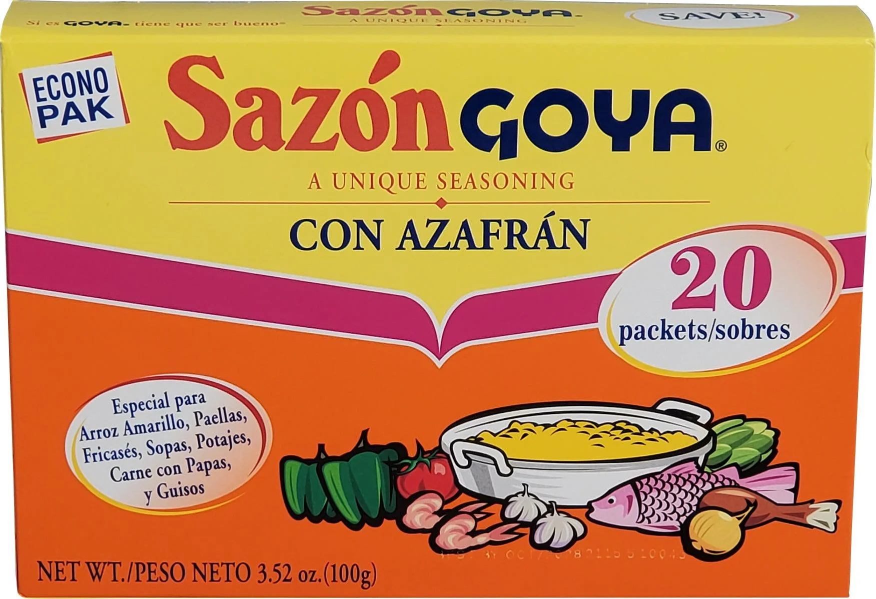 Sazon/Goya - Azafran (Saffron) - Econopak — Each (100 G)
