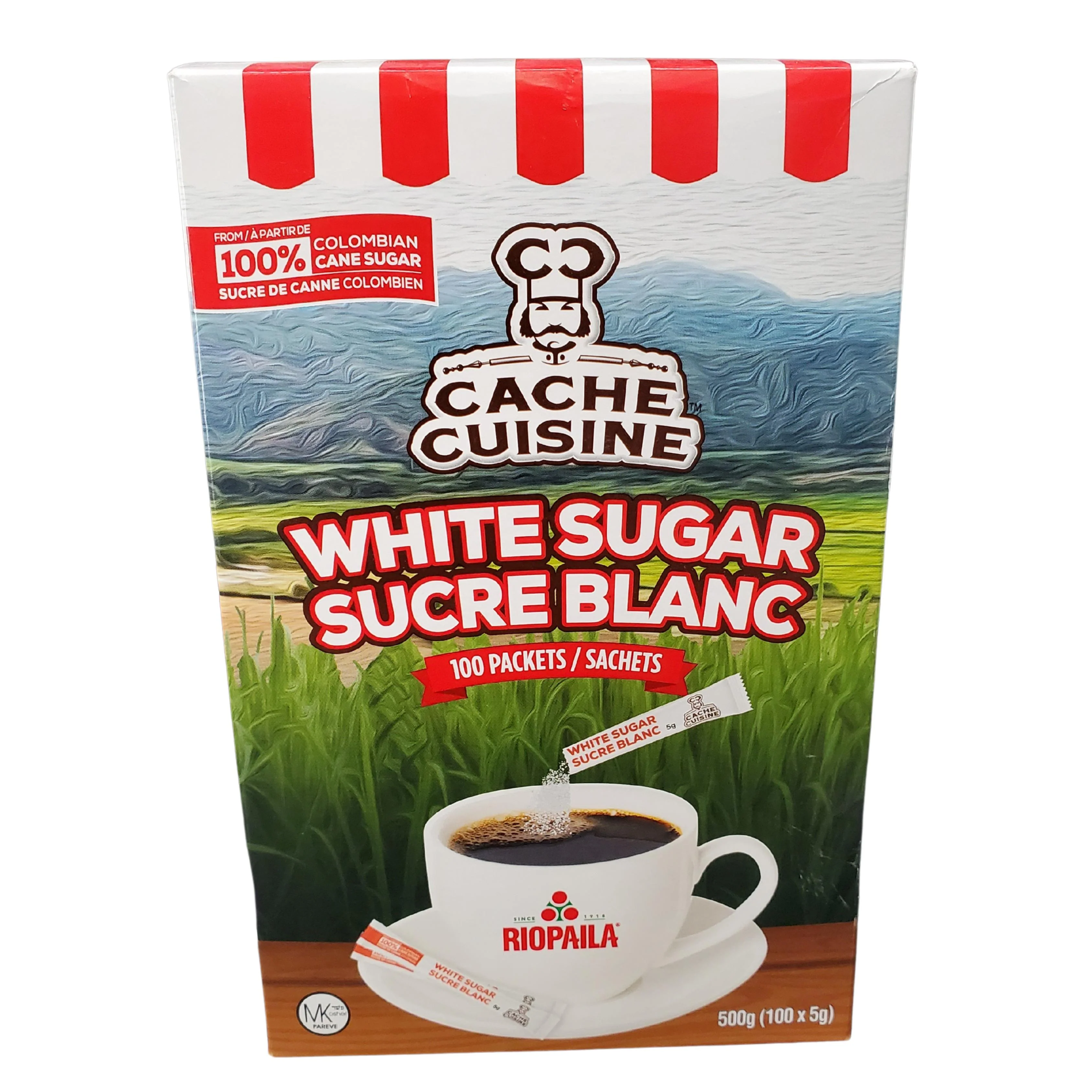 Cache Cuisine - White Sugar - Portioned — Case (8 x 100 x 5 G)