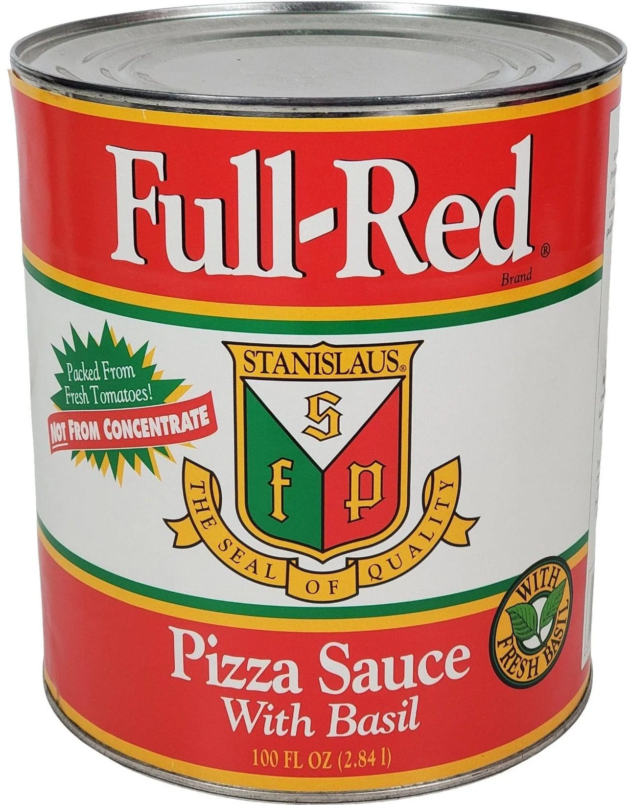 Full Red - Pizza Sauce With Fresh Basil — Each (100 OZ)