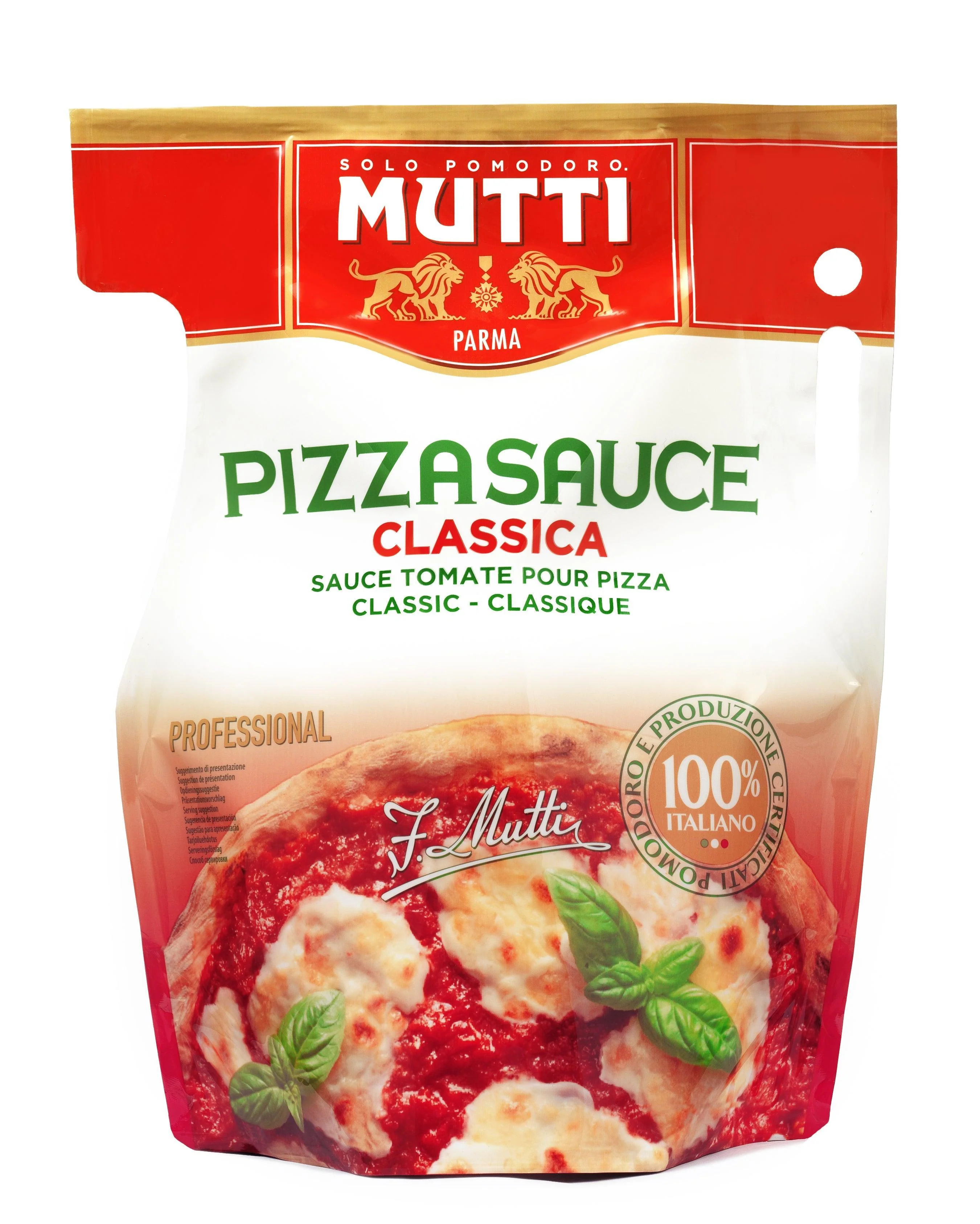 Mutti - Pizza Sauce - Classic - Pouch — Case (2 x 5 KG)