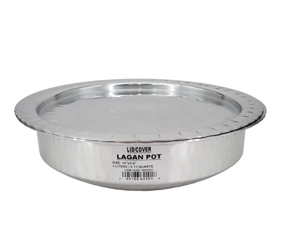 Lagan Pot - Polished Aluminum 10" X 3.6" (3L)