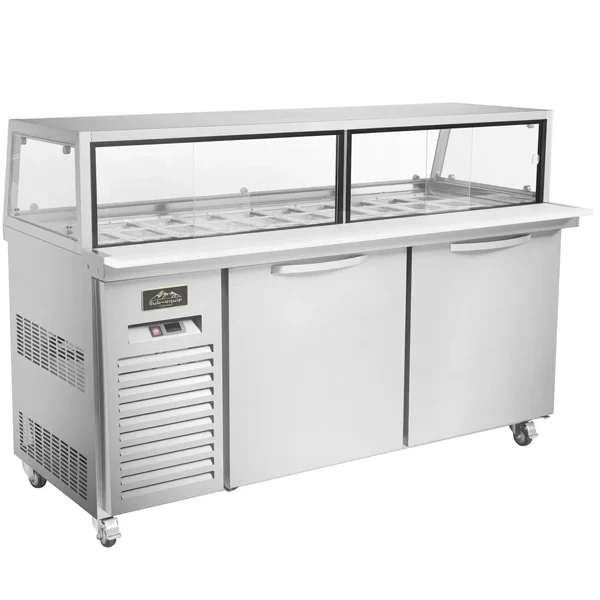 Sub Equip - Cusc-60G Salad Prep Table 60" With Sneeze Guard
