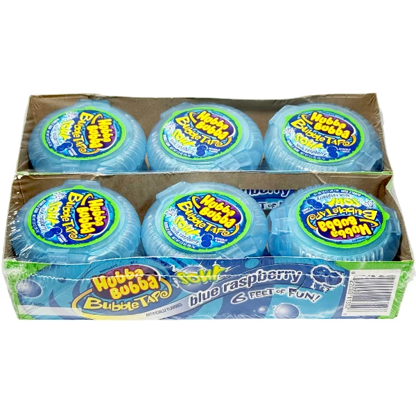 Hubba Bubba - Sour Blue Raspberry Tape 12x60 GR