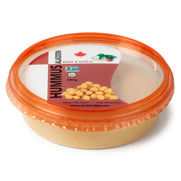 Aladdin Dips - Basil And Garlic Hummus Dip 12x283 GR