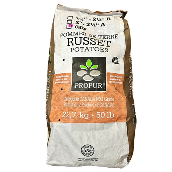 Vegetables - Potatoes Chef Russet 50 Lbs