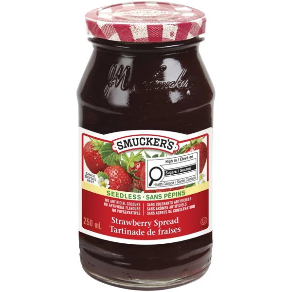 Smucker - Smuckers Pure Seedless Strawberry 250ML