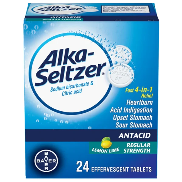Alka - Seltzer Acetylsalicylic Acid Lemon Lime 24CT