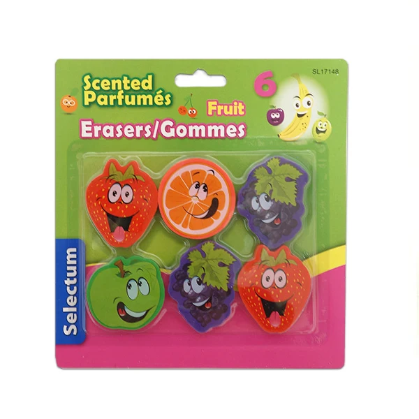 Selectum - Fruit Scented 6 PK Eraser 6EA