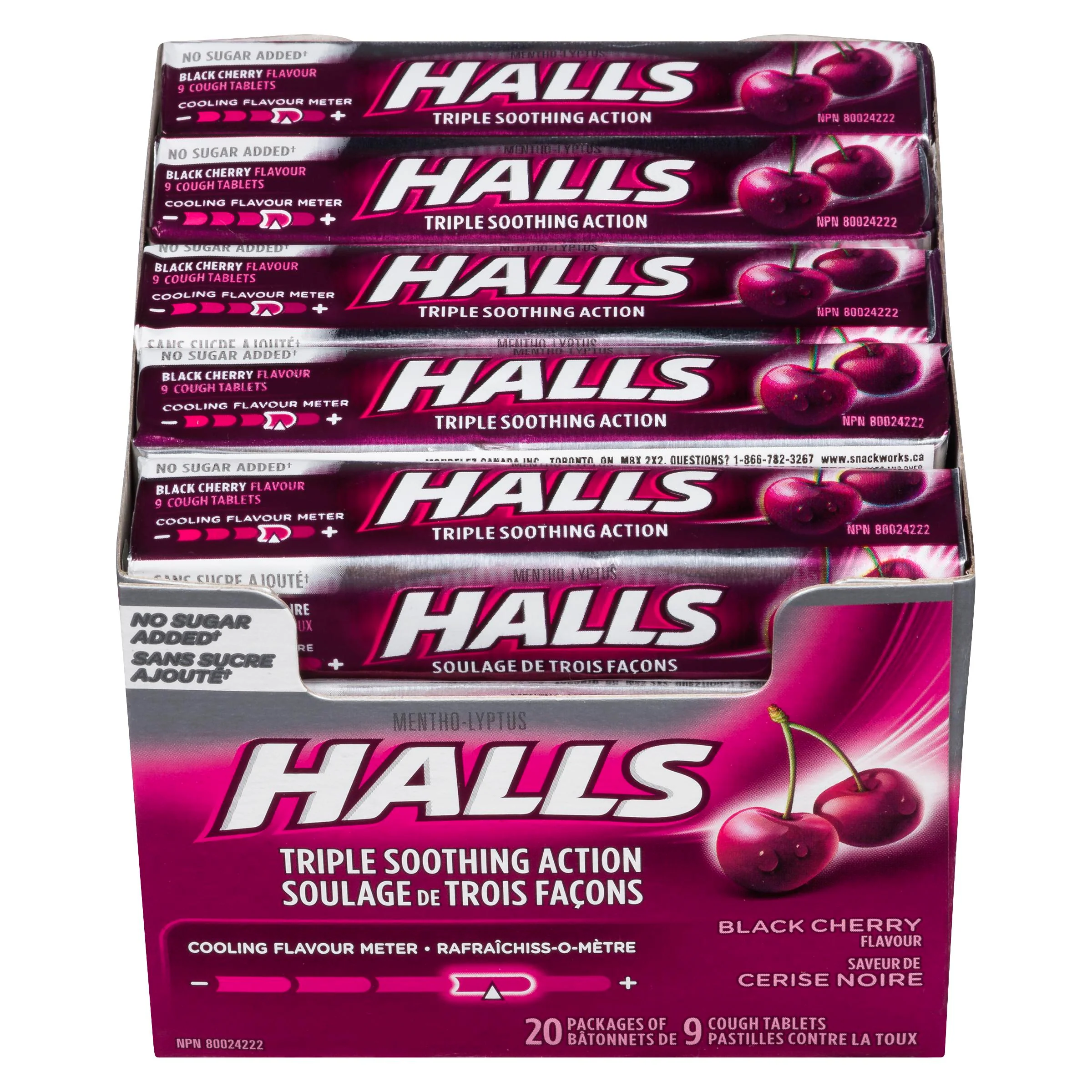 Halls - Sugar Free Black Cherry 20x9 EA