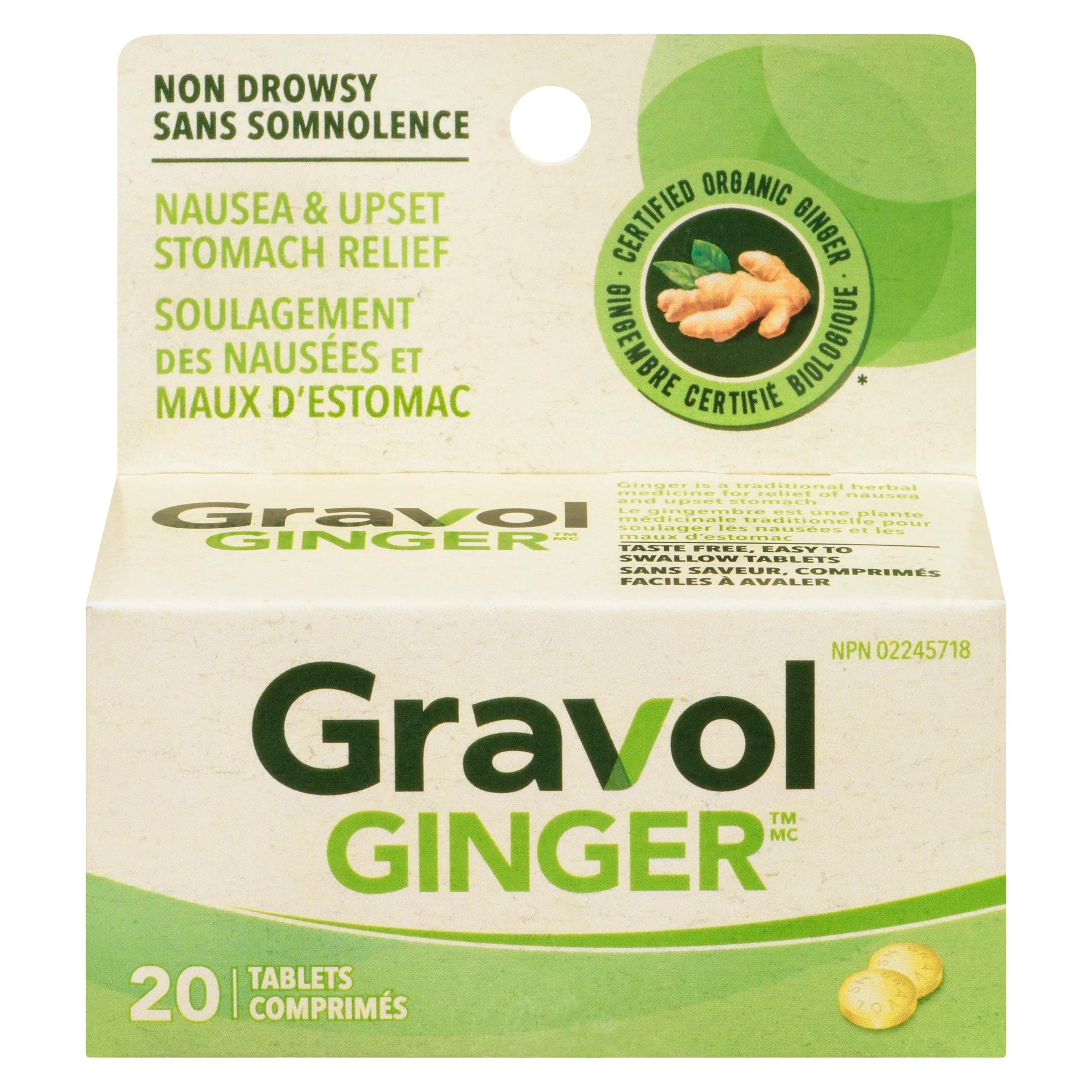 Gravol - Ginger Organic 20EA