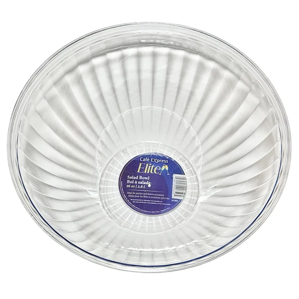 C.E.Elite - Clear Polstyrene Salad Bowl 36x96 OZ