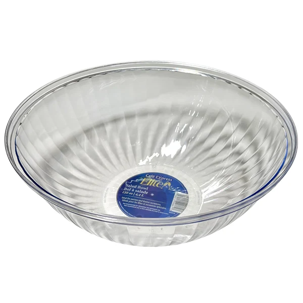 C.E.Elite - Clear Polstyrene Salad Bowl 24x150 OZ