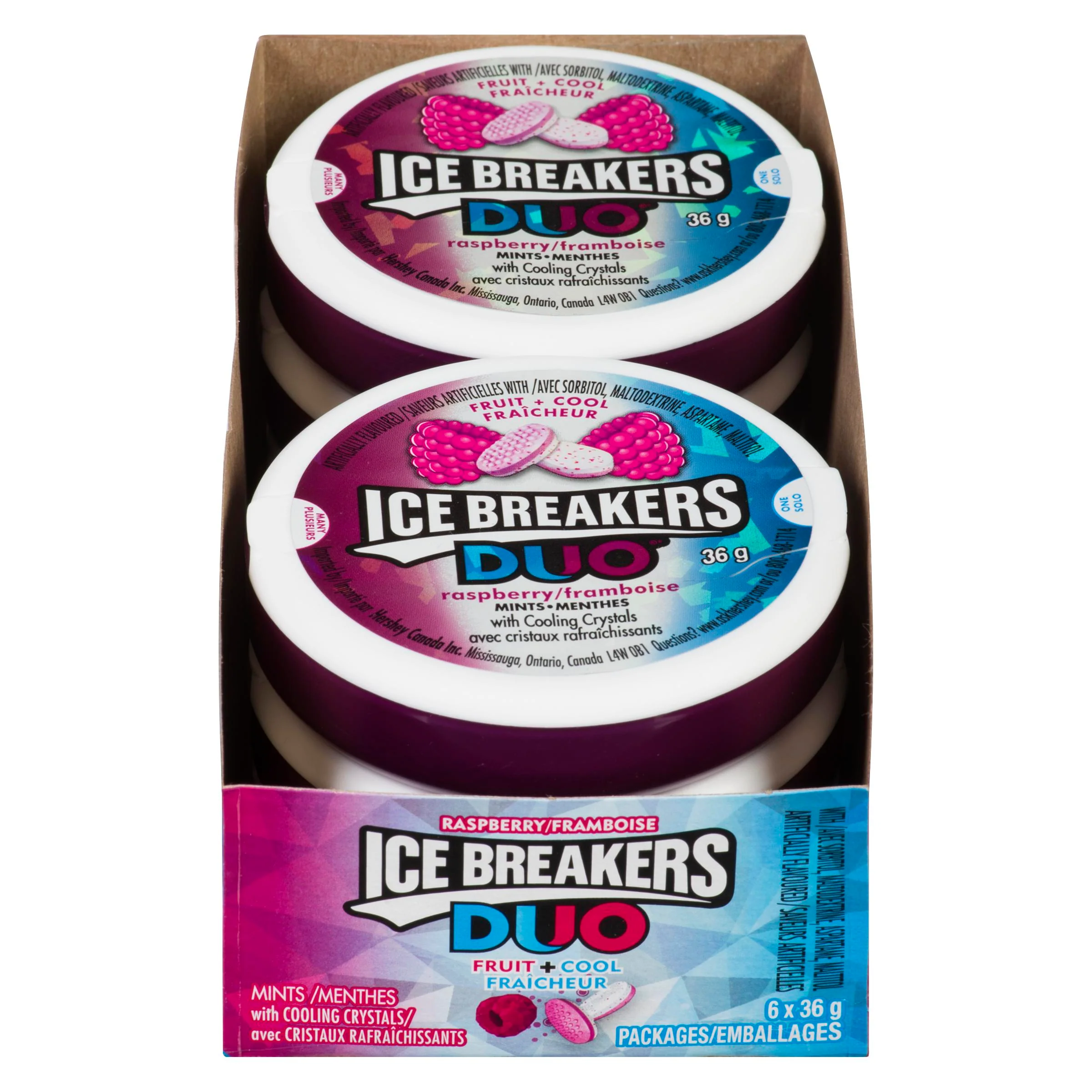 Ice Breakers - Duo Tins Raspberry 6x36 GR