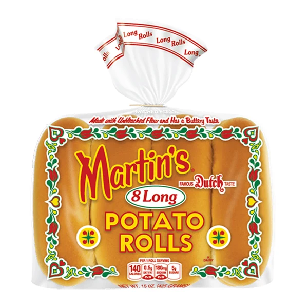 Martins Famous - Potato Long Rolls (Hot Dog) 8EA