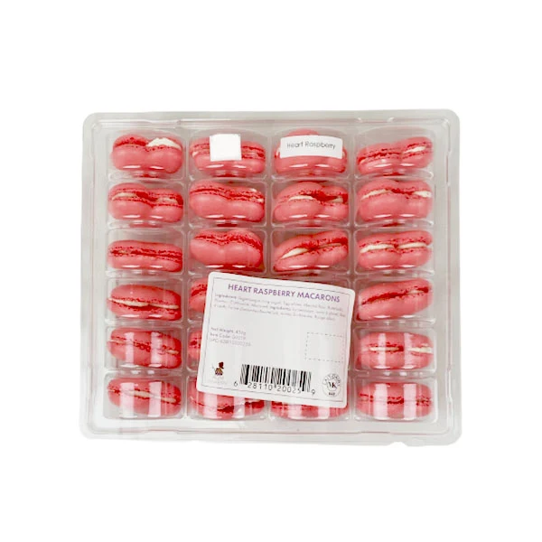 Ag Macarons - Heart Raspberry 24CT