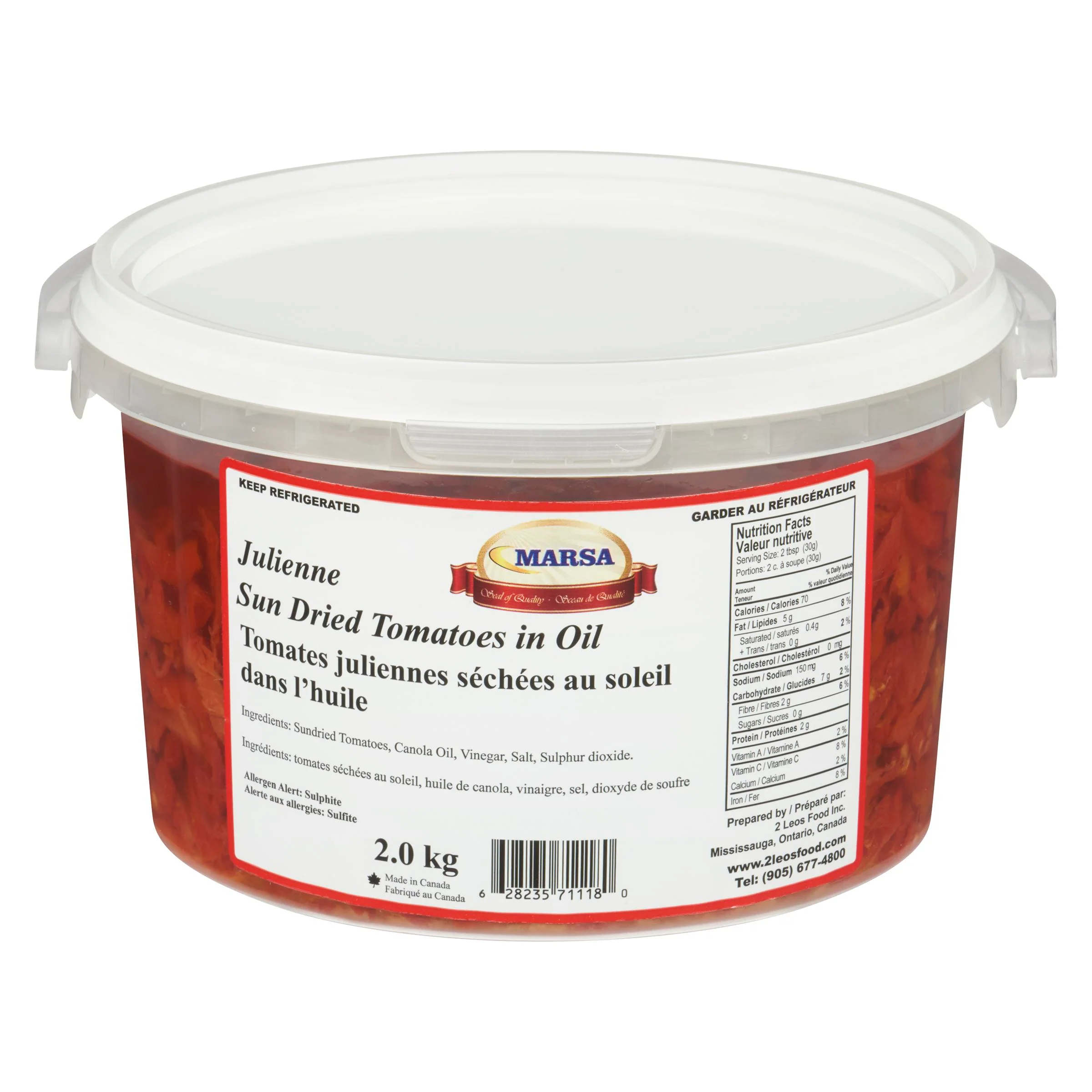 Marsa - Julienne Sundried Tomatoes IN Oil 2 KG