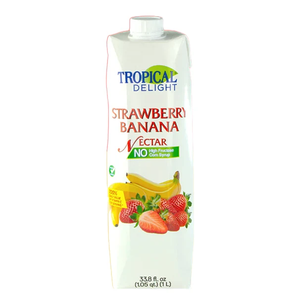 Tropical Delight - Td Tetra Strawberry Banana Nectar 1LT