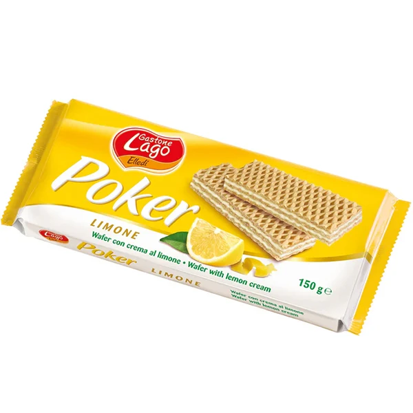Lago - Poker Wafer Lemon 150GR