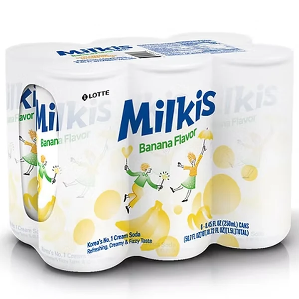 Lotte - Milkis Banana Milk Drink 6x250 ML