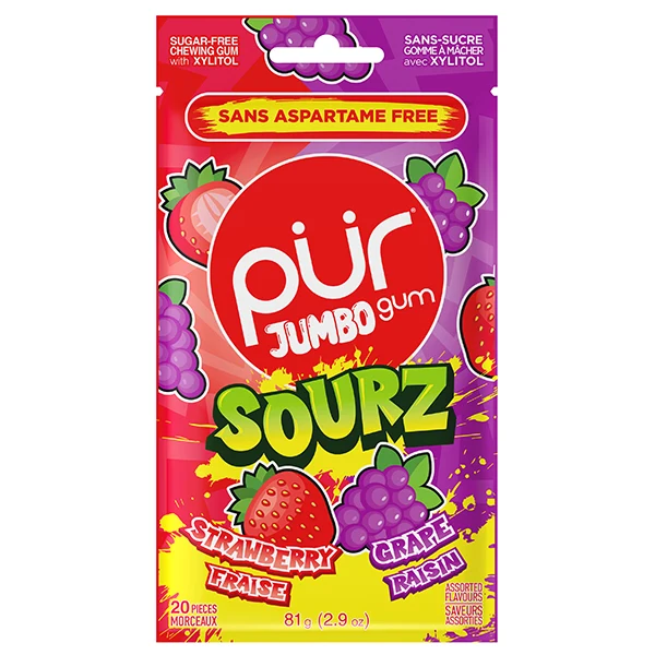 Pur - Jumbo Gum Strawberry Grape 10x81 GR