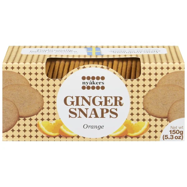 Nyakers - Ginger Snacks Orange 150GR
