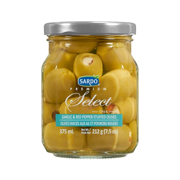 Sardo - Garlic & Red Pepper Stuffed Olives 6x375 ML