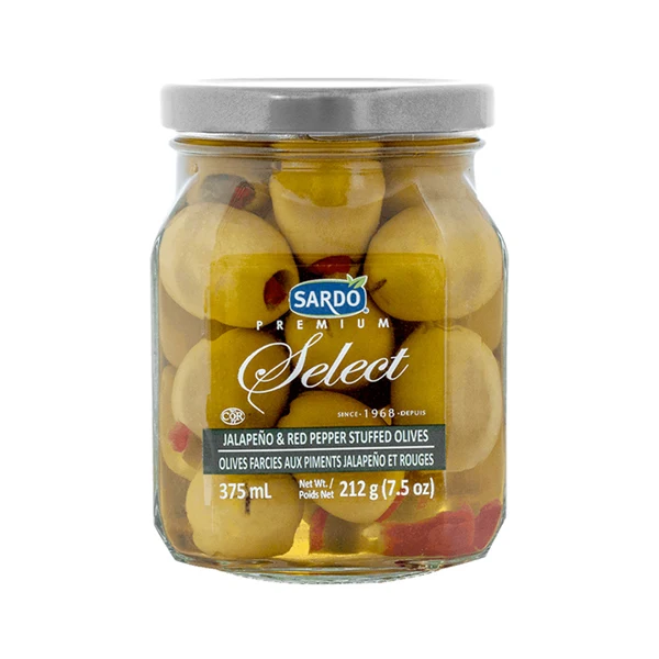 Sardo - Jalapeno & Red Pepper Stuffed Olives 6x375 ML