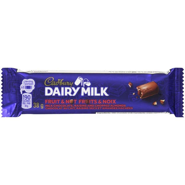 Cadbury - Dairy Milk Fruit & Nut 12x24x38 GR