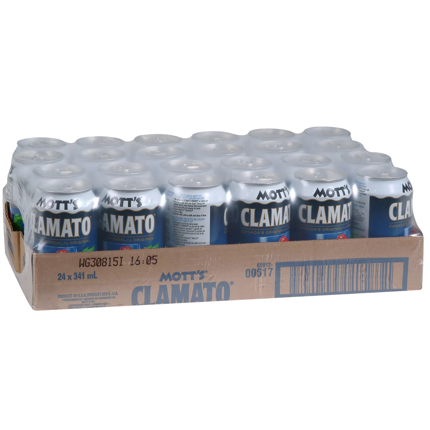 Motts - Clamato Regular Cans 24x341ML