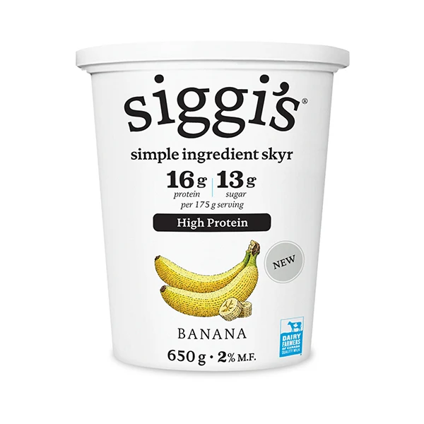 Siggi - 2% Creamy Skyr Banana 6x650 GR