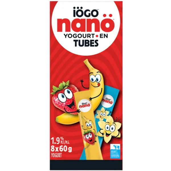 Iogo - Nano Tubes Vanilla & Strawberry Banana 8x8x60 GR