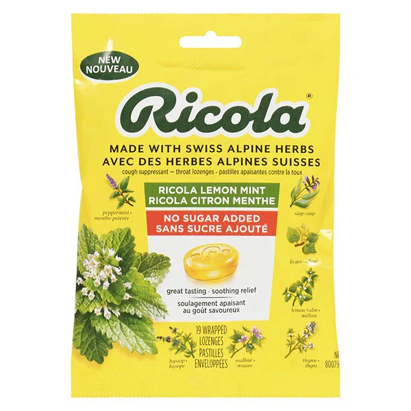 Ricola - Bag Lemon Mint 8x75 GR